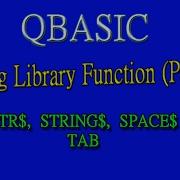 22 String Library Functions STR STRING SPACE And TAB