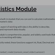 Stat Module In Python Python Modules For Beginners