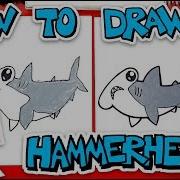 How To Draw A Cartoon Hammerhead Shark