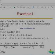 False Position Method