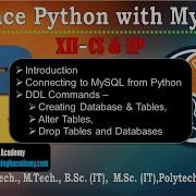 Interface Python With MySQL 1 Python Connector Steps For Connecting SQL DDL Commands12 SC IP
