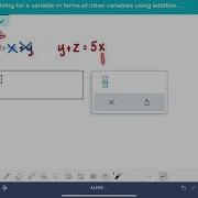 ALEKS Solving For A Variable In Terms Of Other Variables Using Addition Or Subtraction W Division