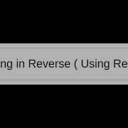 String In Reverse Using Recursion