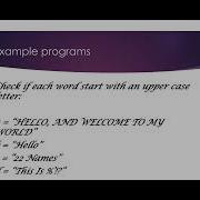 String Methods Isspace Istitle Isupper