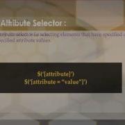 JQuery 8 Selectors Attribute Selector