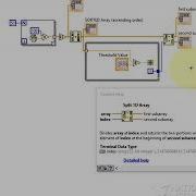 How To Sort A 1 D Array Of Random Elements And Then Split It At The Threshold Value In LabVIEW