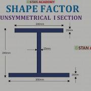 Shape Factor Problem No 2 Unsymmetrical I Section