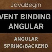 Основы Angular Java Spring Event Binding в Angular 2022