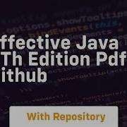 Effective Java 4th Edition Pdf Github