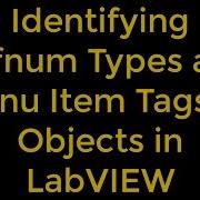 Identifying Refnum Types And Menu Item Tags Of Objects In LabVIEW