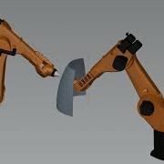 Synchronous Simulate Surface Coorperative Operation With Two KUKA Robots