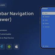 FlutterFlow Sidebar Drawer Widget Modern Navigation Menu