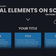 Reveal Website Elements On Scroll On Page Scroll Down Using HTML CSS Javascript