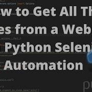 How To Get All The Images From A Webpage With Python Selenium Automation Using Find Elements Method