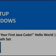 Episode 3 Write Run Your First Java Program Install JDK Set Path Run Hello World