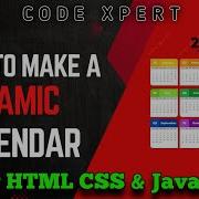 How To Make A Dynamic Calendar Using HTML CSS JavaScript Codexpert
