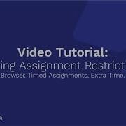 Setting Assignment Restrictions WebAssign