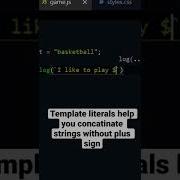 What Are Template Literals In Javascript