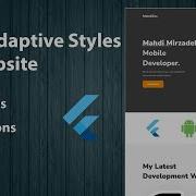Flutter Web Build My Responsive Web Site Add Adaptive Styles Part 5