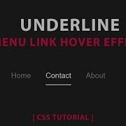 Draw Underline Link Hover Effect CSS Menu Hover Effects