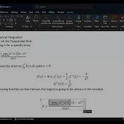 Finding The Error On The Trapezoidal Rule And Using The Error Formula To Find The N Required