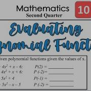 How To Evaluate Polynomial Functions Grade 10