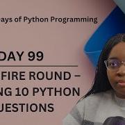 Python Challenge RAPID FIRE Programming Questions 100 Days Of Python Programming Day 99