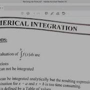 Rectangular Rule Of Numerical Computing