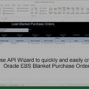 API Wizard Blanket POs