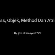 Program Java Class Objek Method Dan Atribut