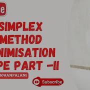 Simplex Method Minimization Problem Part II