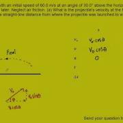 A Projectile Is Launched With An Initial Speed Of