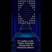 C Pattern Code Pattern Programs Tutorial Part 16 Character Patterns