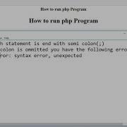 Parse Error Syntax Error Unexpected Echo T ECHO Expecting