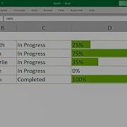 Excel How To Create Progress Bars In 1 Minutes