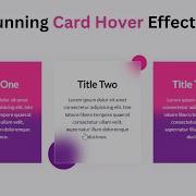 Stunning Card Hover Effects Using HTML And CSS Tutorial Free Source Code