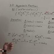 Hyperbolic Functions