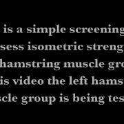 Self Isometric Hamstring Test Chris Johnson PT