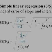 Simple Linear Regression 3 5 Standard Error Of Slope And Intercept
