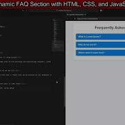 Dynamic FAQ Section With HTML CSS And JavaScript Step By Step Guide