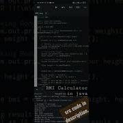 How To Create A BMI Calculator In Java In Mobile Src Code Shorts