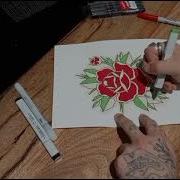 Tattoo Flash Colouring Rose Part 2 By Harley Akers