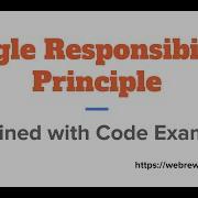 Single Responsibility Principle SOLID Principles