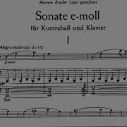 Vilmos Montag Sonata In E Minor For Double Bass And Piano