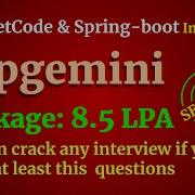 Capgemini Interview Java Springboot Coding Interview Question Answers