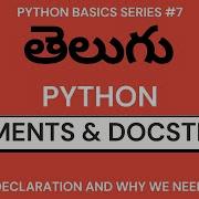 7 Python Comments In Telugu Python Docstrings In Telugu Python Basic Telugu