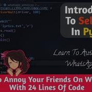 WhatsApp Automation With Selenium Python