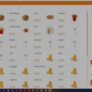 C Tutorial Restaurant Cafe Fast Food Point Of Sale POS UI Design