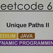 Leetcode 63 Unique Paths II Java