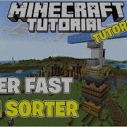 Сверхбыстрый автоматический сортировщик предметов Minecraft Bedrock 1 21